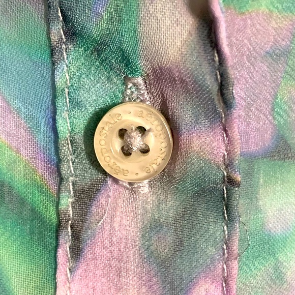 Aeropostale | Sheer Button Down Sleeveless Blouse - Picture 3 of 3